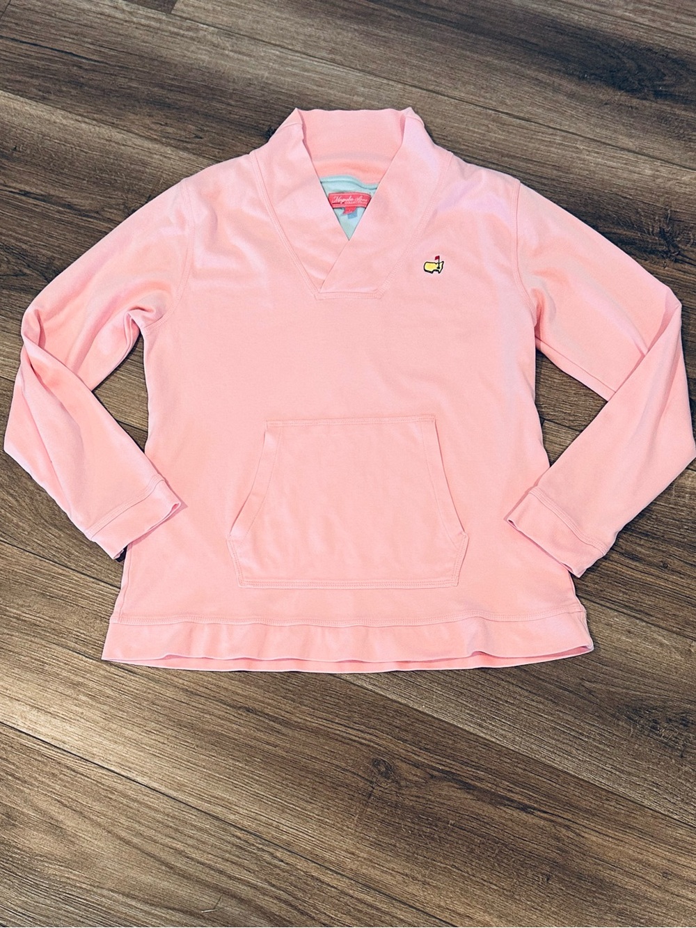Masters Magnolia Lane Light Pink V-Neck Pullover Hoodie Size Large
